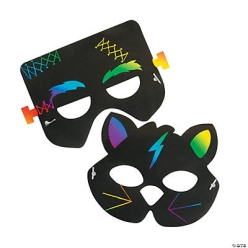Halloween Magic Scratch Wearable Masks for 24